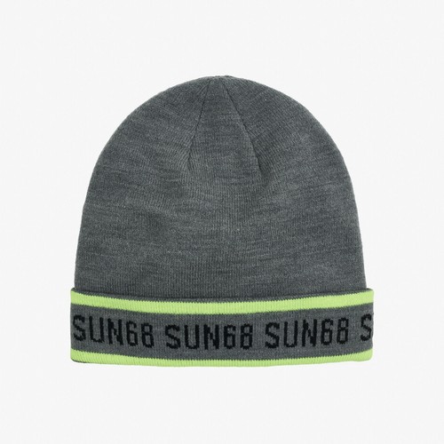 Cappello SUN68 C40322 BOYS CAP KID FLUO LOGO GRIGIO Inverno 2020 Bimbo LANA  03 | eBay