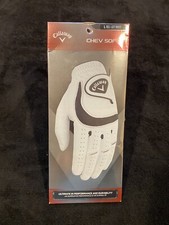Callaway Chev Soft Men's Left Hand Golf Glove Size Large Regular White NEW