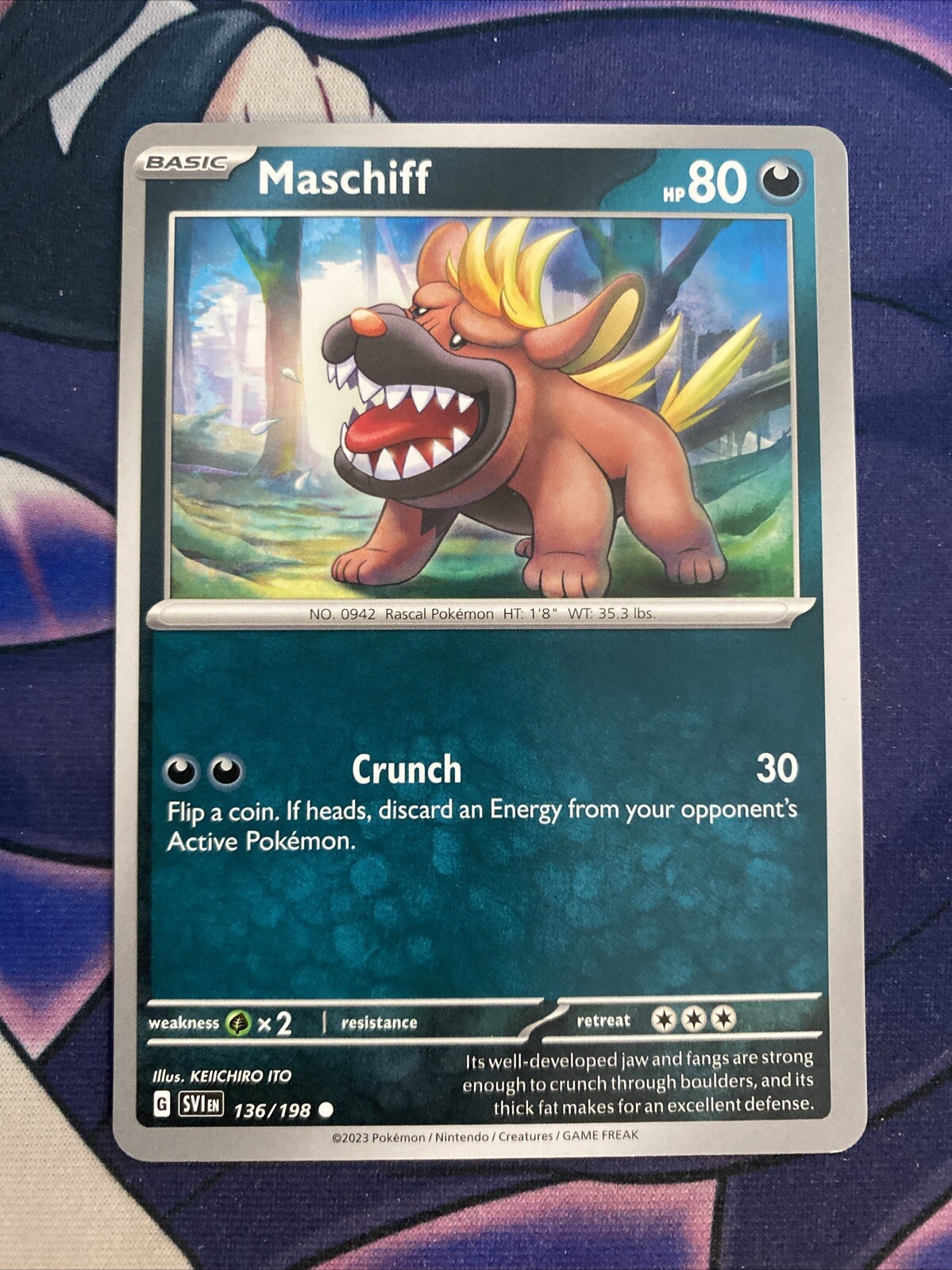 Pokemon TCG Scarlet & Violet Base Maschiff 136/198