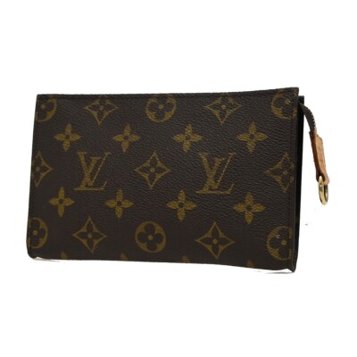 LOUIS VUITTON Logo BUCKET PM Pouch Bag Monogram Leather