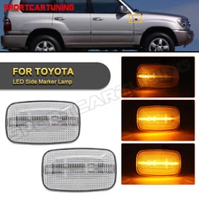 Led Side Marker Turn Crystal Signal Lights for Toyota Land Cruiser 70 80 90 100