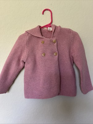 H And M Cotton Pink Girls Sweater Hoodie New Without Tags Size 2-3 Years