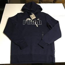 Puma Raised Up Hoodie Sweatshirt Mens Small Blue NWT 50