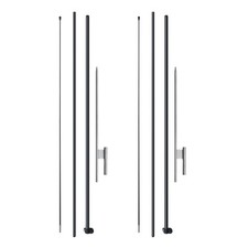 Feather Flag Pole Kit 2 Packs Swooper Flag Pole 12.7 ft with Ground Stakes