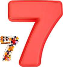 Kuchenform Zahlen, Silikon Backform Zahlen Groß, Silikon Backform Zahl 7, Zahlen