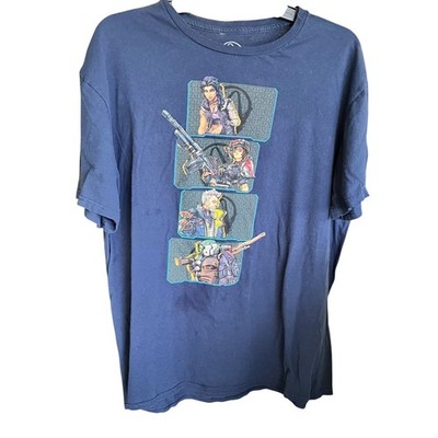 BORDERLANDS 3 Vault Hunters Blue thrashed grunge gaming tee SZ XL