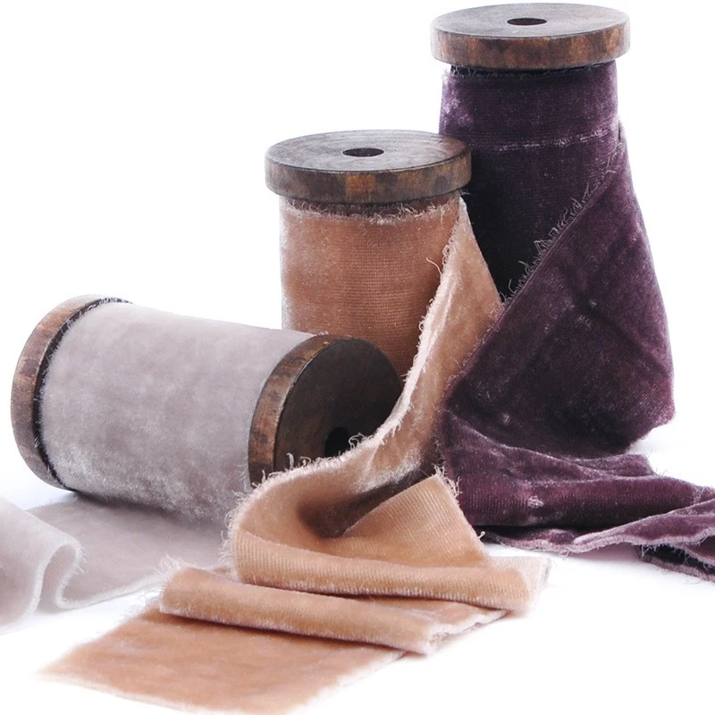 1M/Rolle Samt Band Streifen DIY Haarschleife Sträusse Geschenk Verpackung Craft - Bild 3 von 4