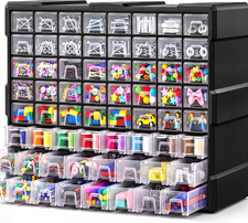 64-Drawer Organizer Craft Organizers and Storage with Dividers Labels