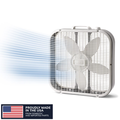 #ad 20quot; 3 Speed Classic Box Fan with Weather Resistant Motor White $20.00