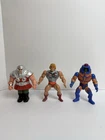 MOTU He-Man Lot of 3 Figure Mattel Vintage Battle Armor Ram Man Man E Faces Read