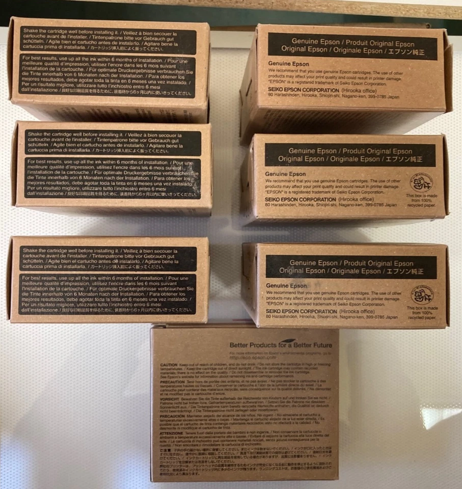 7X Tinta Original Stylus Pro 3880/3800 T5802 T5803 T5804 T5806 OEM ENVÍO GRATUITO Foto 3 de 3