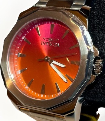 曼陀羅 Invicta Speedway 50982 Red Orange Dial Steel Men's Watch New | eBay