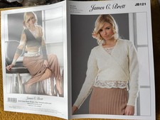 James C Brett DK Pattern JB121 Ladies Ballet Cardigan Aria/Moonlight Sonata Yarn