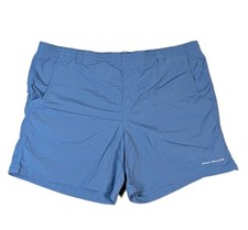 Columbia Mens Large Blue PFG Omni Shade Fishing Lightweight Swim Shorts Board