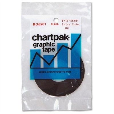 Chartpak BG6201M Matte Finish Graphic Tape 54ft Black