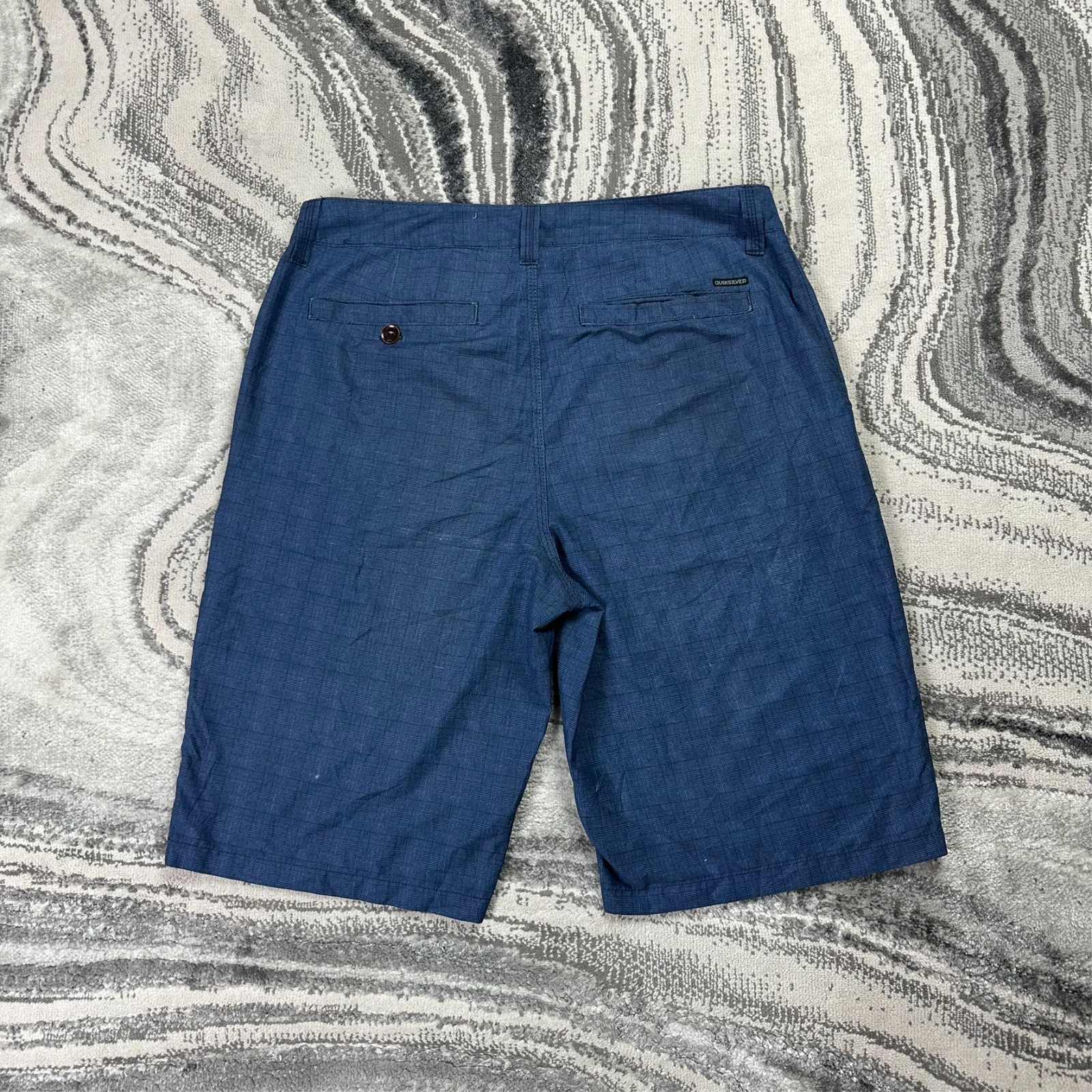 Vintage Quiksilver Amphibians 2000's Blue Plaid Hybrid Sz W33 Board Surf Shorts image 8