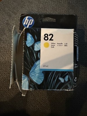 Genuine HP 82 Yellow Ink Print Cartridge C4913A 69ml Design Jet 500 500ps 510