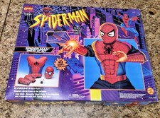Vintage Toy Biz Marvel Spiderman Dress Up Set Web Dart Launcher Costume Cosplay