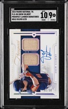 2024 NATIONAL TREASURES HOLO SILVER 5/25 #PLS-DG DREW GILBERT SGC 9