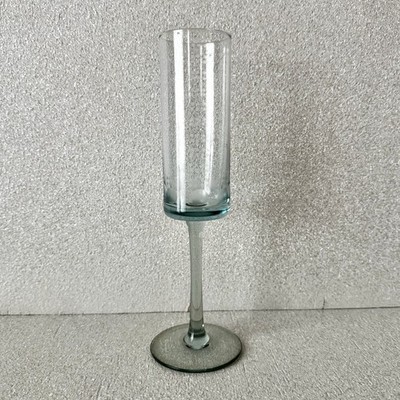 Vintage Studio Nova Columbus Circle Teal Green Cylinder Champagne Flute - RARE