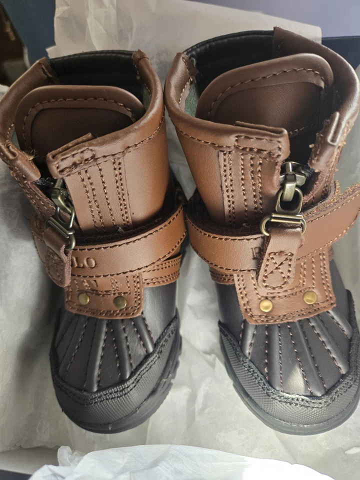 全新带盒 POLO Ralph Lauren 靴子 5 幼儿 — 第 2/4 张图片