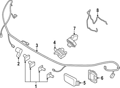 Genuine Ford Park Assist Camera Wiring Harness L1MZ-18812-BAAB