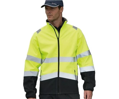 RESULT SAFE-GUARD Result Hi Vis Jacket Softshell Waterproof Breathable Windproof Coat Top High Viz