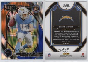 2024 Select Club Level Blue & Orange Shock Prizm /35 Ladd McConkey Rookie RC