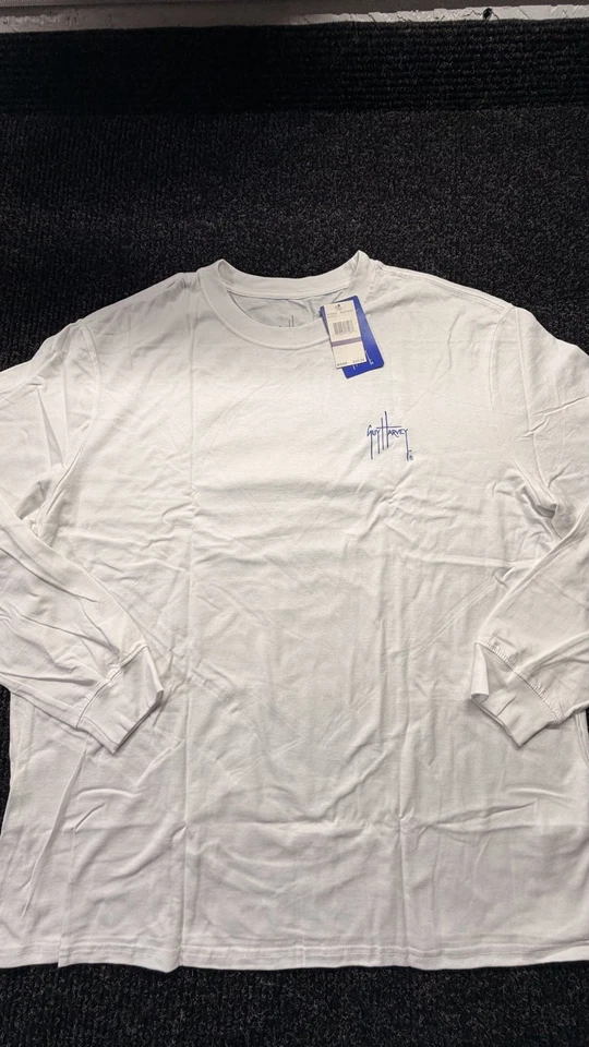 Camisa de pesca de manga larga blanca Guy Harvey para hombre TALLA XL Foto 3 de 4