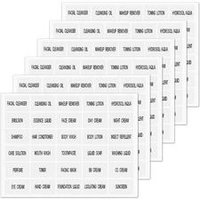 Waterproof Clear Labels for Travel Size Bottles Cosmetic Jars Bathroom Beauty