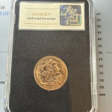 | 1918 Gold Sovereign Coin - George V - Rare: Perth Mint