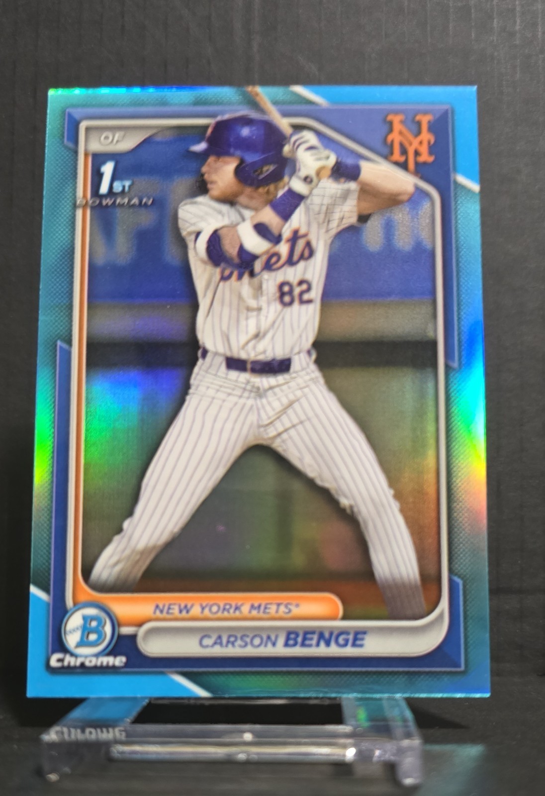 2024 Bowman Draft - Chrome Carson Benge #BDC-28 Sky Blue Refractor 1st Bowman