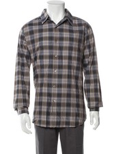 Theory Plaid Print Long Sleeve Shirt