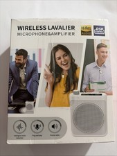 15W Wireless Voice Amplifier with 2 Magnetic Lavalier Mics Noise Reduction