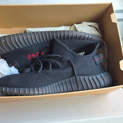 adidas Yeezy Boost 350 V2 Bred Black/Red Men s 13 Low Top Lace Up CP9652
