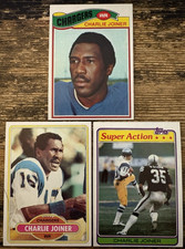 CHARLIE JOINER Topps LOT! 1977 #167 1980 #28 1981 San Diego Chargers HOF! NRMT