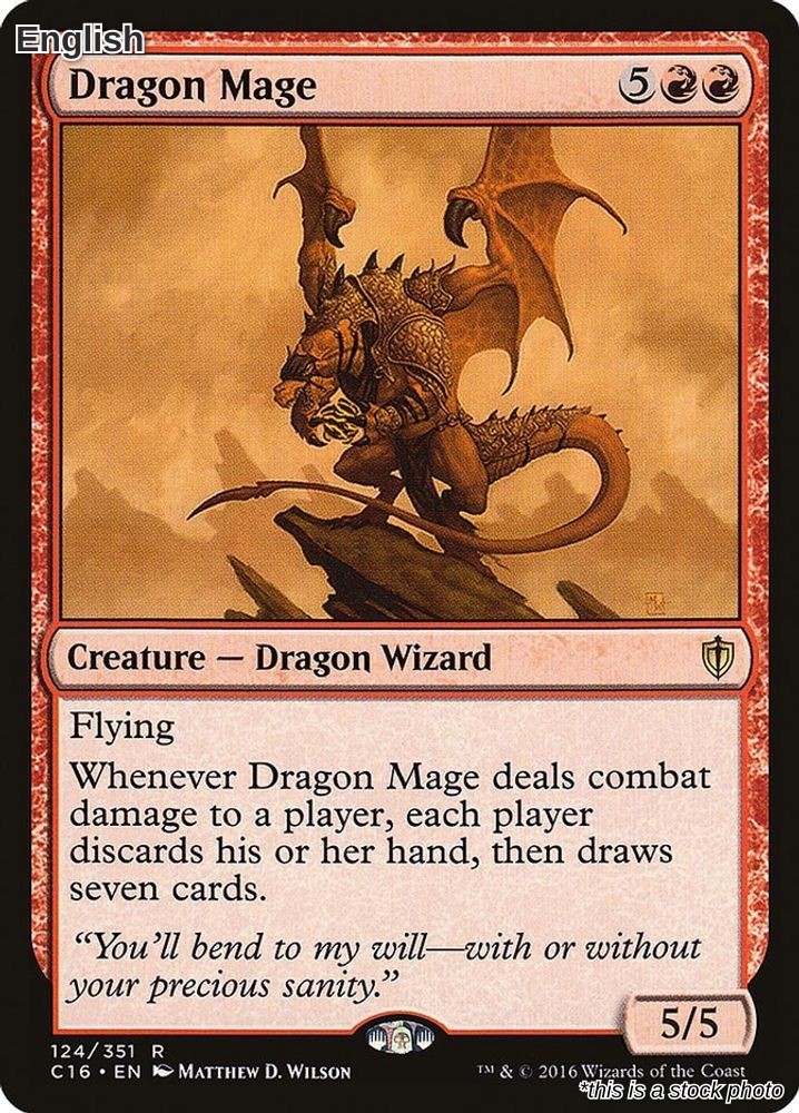 Magic Dragon Mage 124 Rare Commander 2016 NM