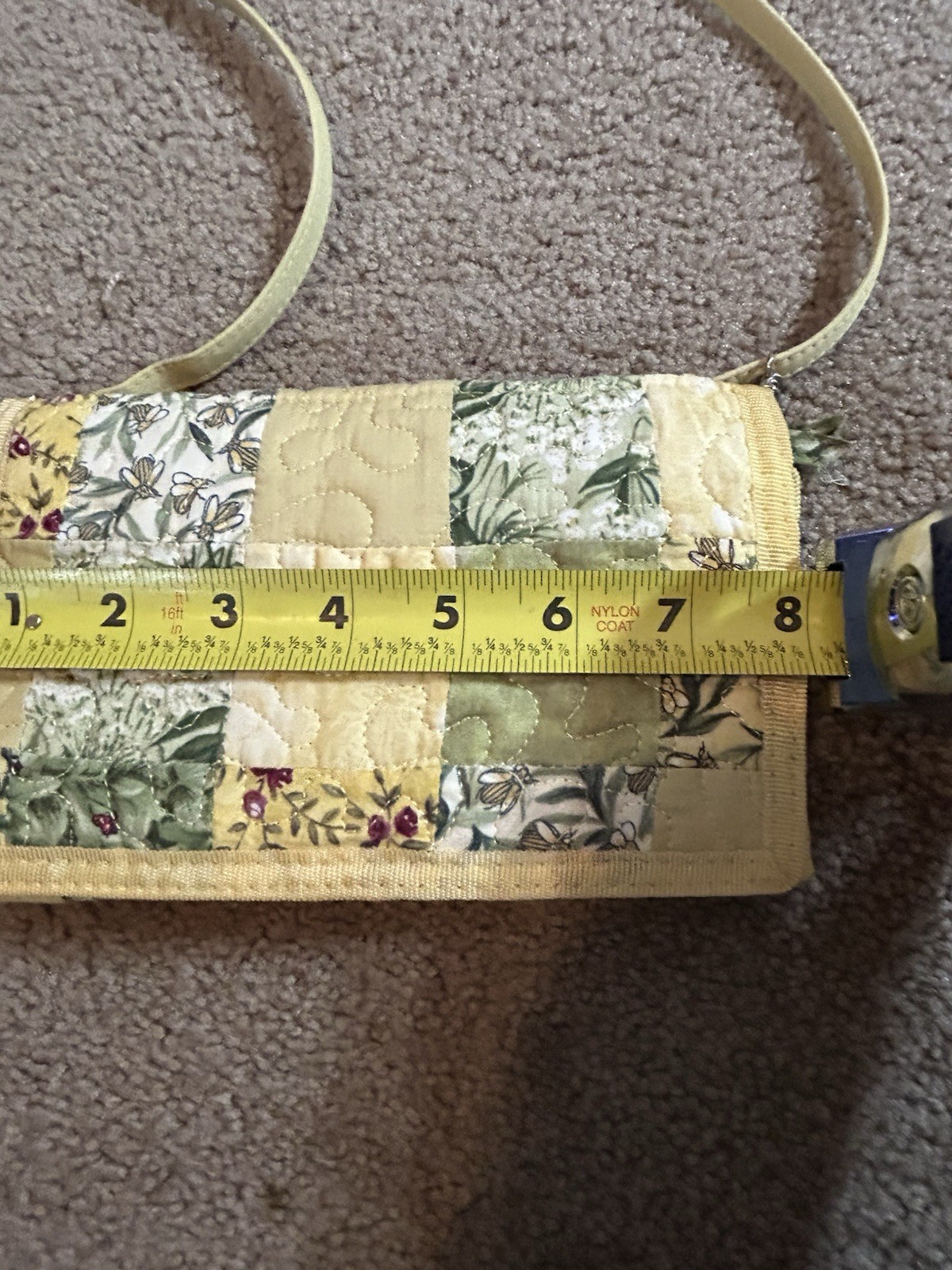 Donna Sharp Quilted Patch Work Yellow Crossbody T… - image 7