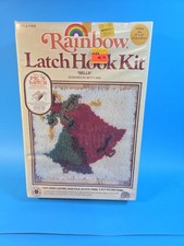 Vintage Latch Hook Kit Christmas Bells Holly Rainbow Creations MCM Unopened