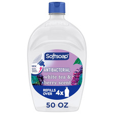 Softsoap Antibacterial Hand Soap White Tea Berry 50 Oz Refill Clean 0.18 per fl oz