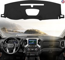 Leather Dashboard Dash Cover Mat Carpet Pu Compatible With 2019-2022 Chevrolet