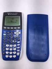 Texas Instruments TI-84 Plus Graphics Calculator - White&Blue - Tested & Damaged