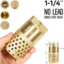 Foot Valve for Well Pump,1-1/4" Female NPT Check Valve Fit for Water Pump System