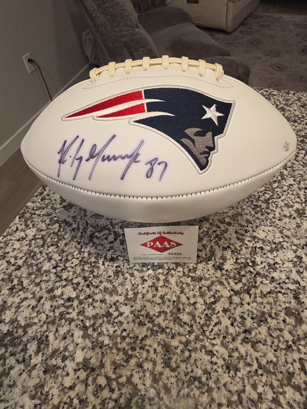 Rob Gronkowski Signed Patriots Football  W/ PSSA COA