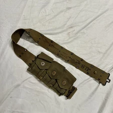 Korean War M36 Web Gear Belt With Pouches