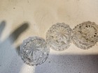 Lot Of 4 GERMAN ROUND LEAD CRYSTAL DIAMOND POINT OPEN SALT,DIP,DISHS — photo 3