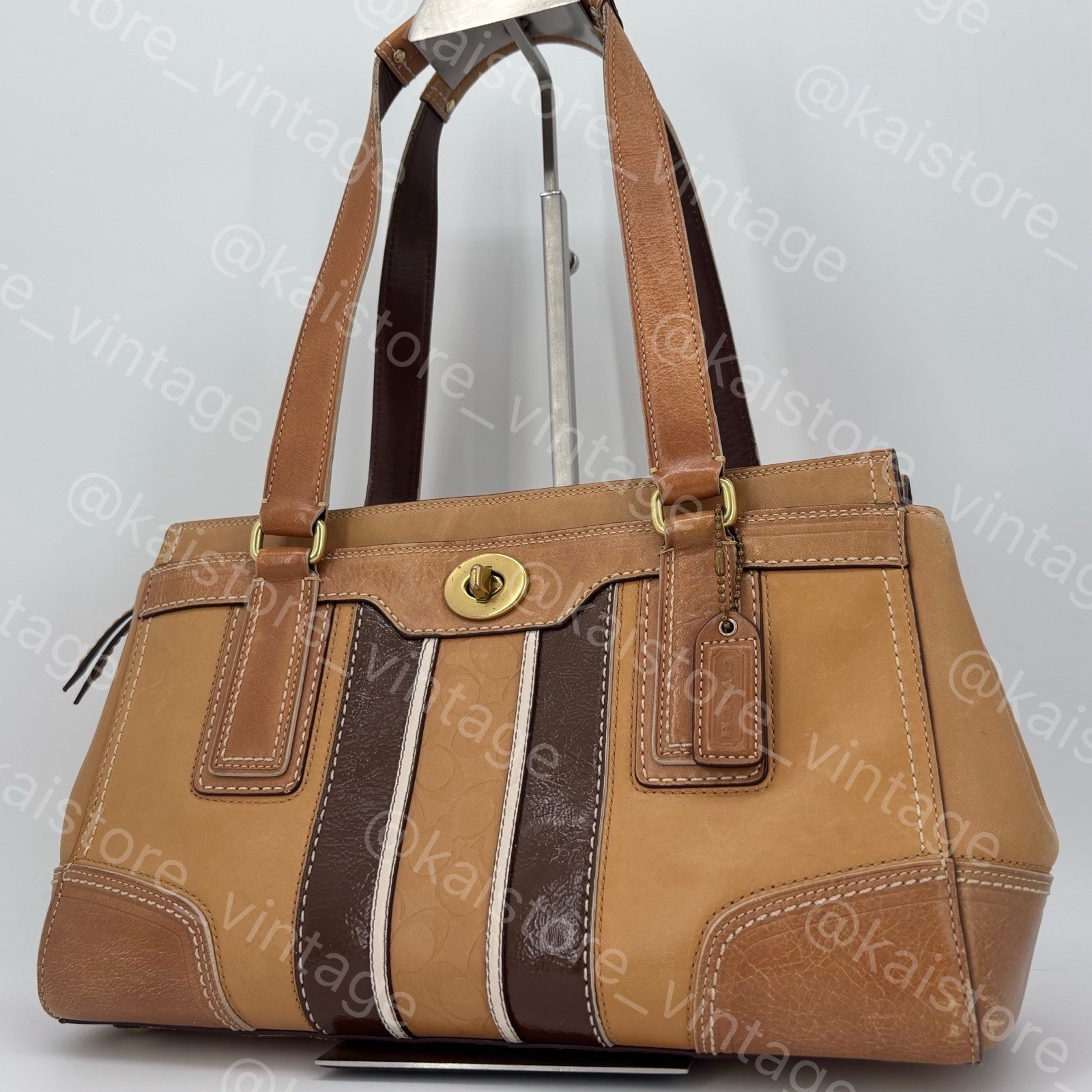 COACH Vintage Leather Tote Handbag 11609 Authentic Item Shipped from Japan