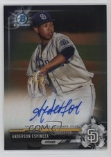 2017 Bowman Chrome Prospect Auto Anderson Espinoza #CPA-AE Auto 3y4