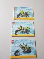 LEGO CREATOR INSTRUCTION MANUALS ONLY 31018 MOTORCYCLE LOT OF 3