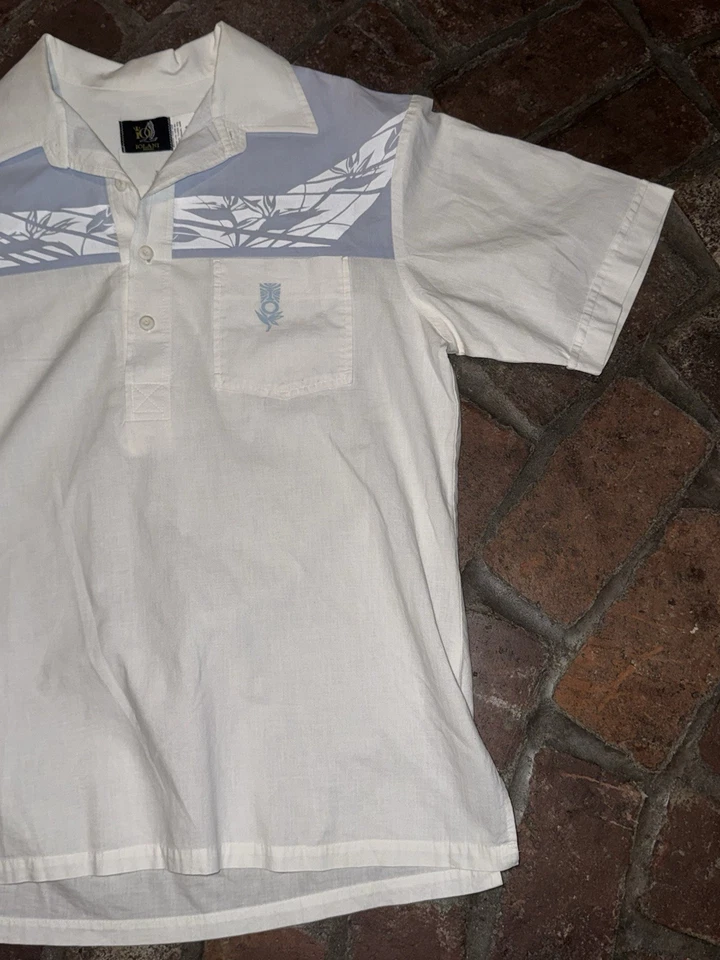 VTG Rare Iolani Men’s 1/4 Button Hawaiian Shirt Size Large - Image 2 of 4